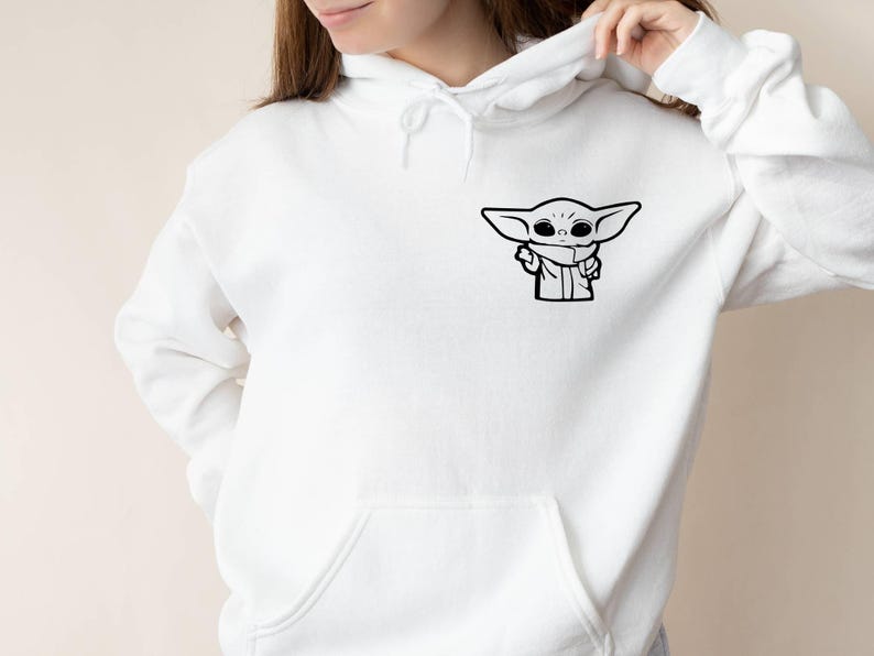 Star Wars Hoodie, Baby Yoda Hoodie, The Mandalorian Hoodie, Grogu Hoodie, Movie Lovers Hoodie, Matching Family Hoodie, Galaxy Edge Hoodie image 4