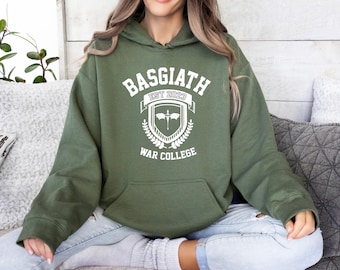 Basgiath War College Hoodie, Fourth Wing Hoodie, Dragon Rider Hoodie, Bookish Jumper Gift, Violet Sorrengail, Xaden Riorson, Riders Quadrant