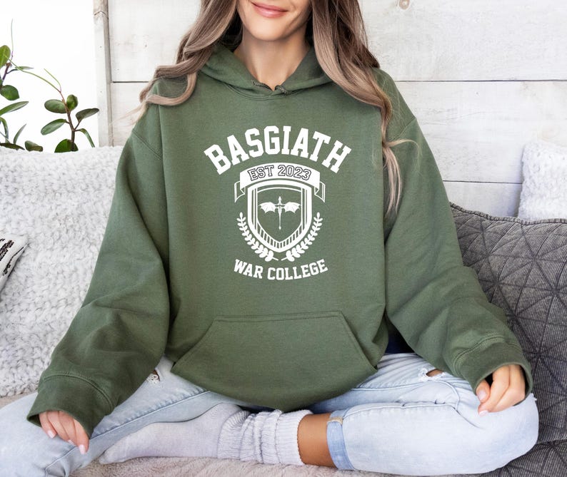 Basgiath War College Hoodie, Fourth Wing Hoodie, Dragon Rider Hoodie, Bookish Jumper Gift, Violet Sorrengail, Xaden Riorson, Riders Quadrant image 1