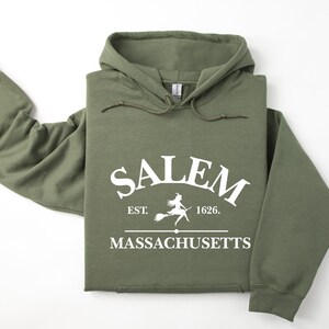 Salem Massachusetts Hoodie, Salem Witches Jumper, Witch Hoodie, Women Halloween Jumper, Girly Halloween Gift, Halloween Party, Salem Hoodie image 1
