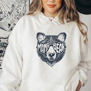Mama Bear Hoodie, Mama Bear Set, Mothers Day Hoodie, Bear Family Hoodie, New Mum Gift, Baby Shower Gift, Mum Hoodie, Cute Mama Hoodie image 5