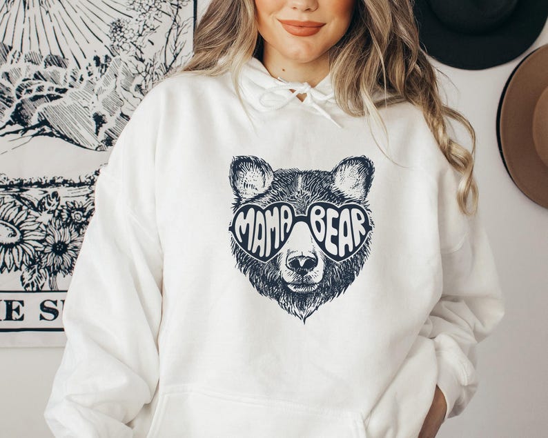 Mama Bear Hoodie, Mama Bear Set, Mothers Day Hoodie, Bear Family Hoodie, New Mum Gift, Baby Shower Gift, Mum Hoodie, Cute Mama Hoodie image 5