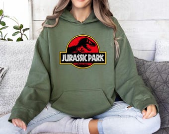 Jurassic Park Hoodie, Jurassic World Hoodie, Dinosaur Hoodie, T-Rex Hoodie, Movie Lovers Hoodie, Animal Lovers Hoodie, Dino Hoodie Gift