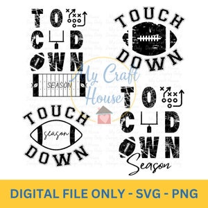 Temporada de touchdown SVG PNG, futebol svg png, esportes svg png, touchdown svg png, temporada de futebol svg png, dia de jogo svg png
