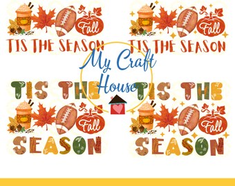 Tis The Season png, sublimación Tis The Season, otoño png, sublimación de otoño, café, fútbol, otoño, calabaza, diseño digital, deportes, café con leche