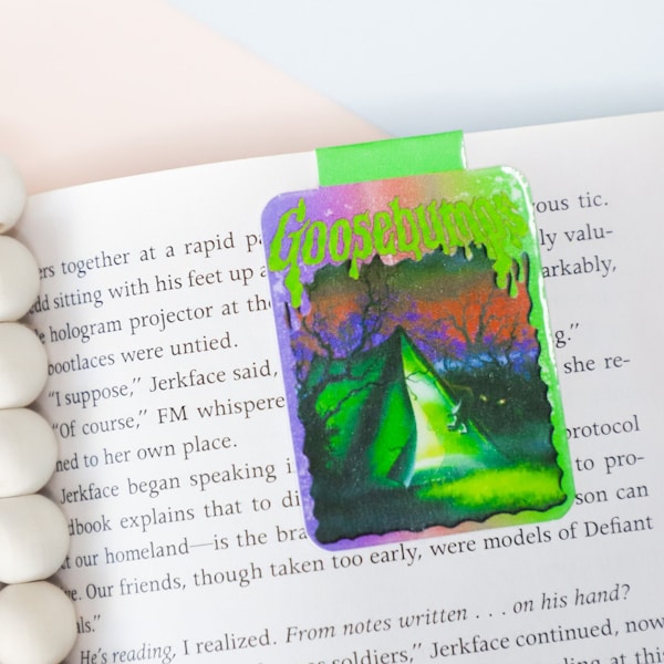 Goosebumps Magnetic Bookmark, Halloween Bookmark, Spooky Bookmark, Goosebumps Bookmark, 90s Throwback, Retro Bookmark, Horror Bookmarks