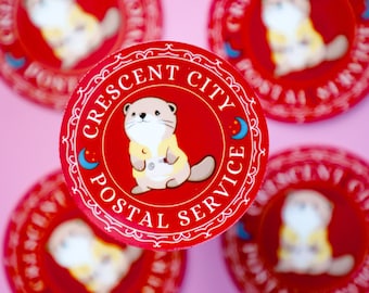 Crescent City Otter Sticker, Otter Postal Service Sticker, Crescent City Series, SJM Universe, Messenger Otter, SJM Sticker