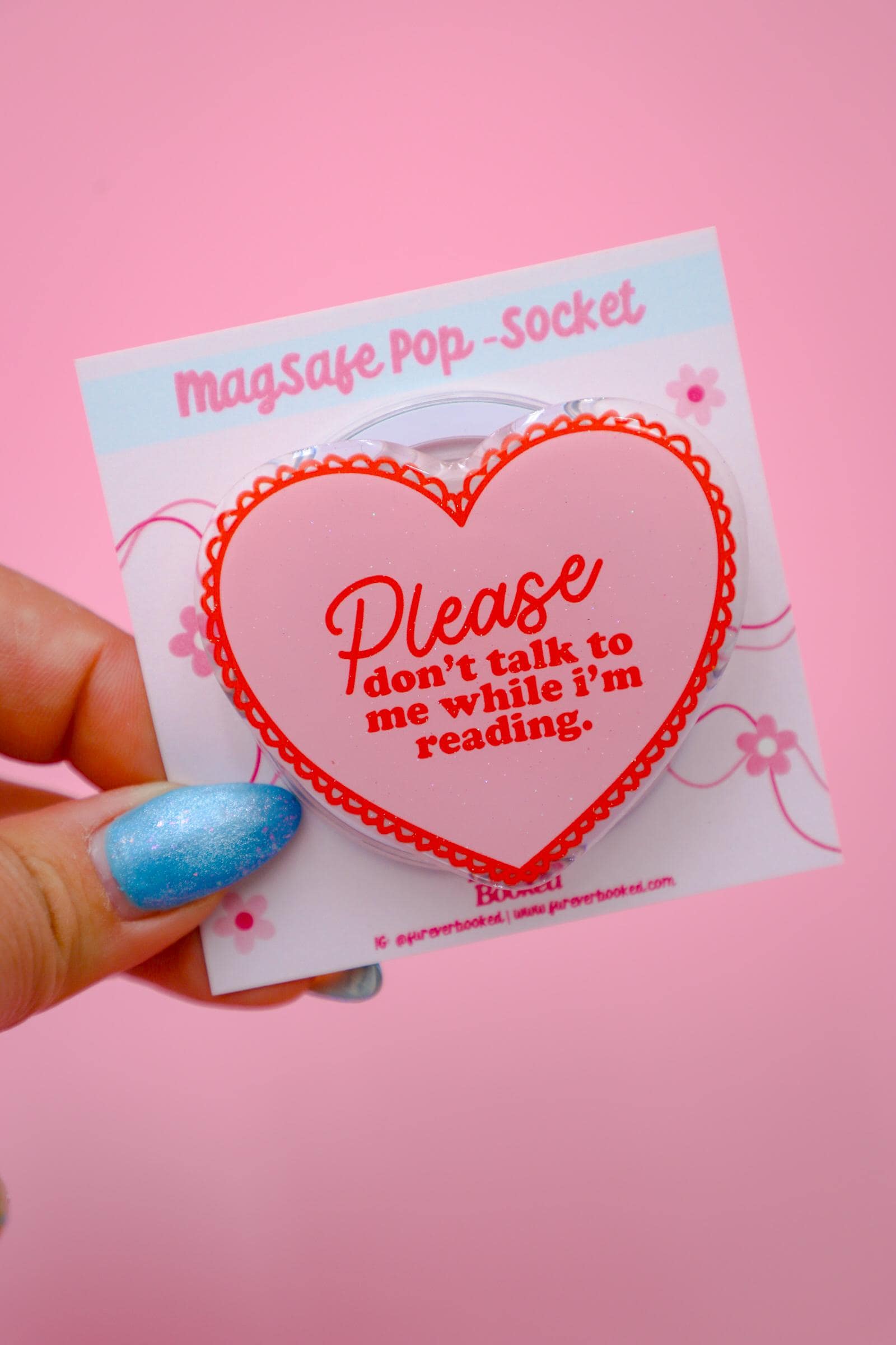 Go Away I'm Reading - PopSockets PopGrip MagSafe Squelette Livre Drôle, Support Téléphone Halloween Livre Addict
