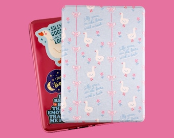 Silly Goose on the Loose *Clearback* Kindle Case, Kindle Paperwhite Case, Bookish Gift, Funny Kindle Case, Gift for Readers