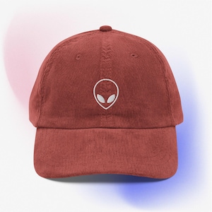 Absolutely Bonkers Alien - Embroidered Vintage Corduroy Cap