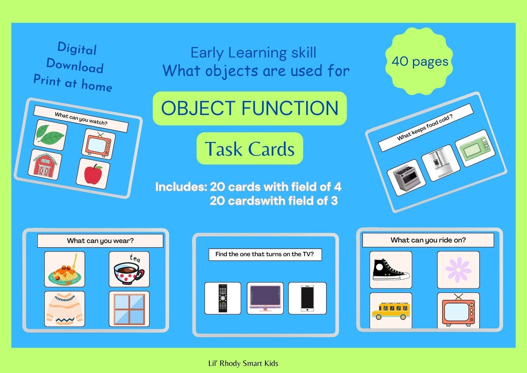 Support Language Development With FUNCTIONS of OBJECTS- What Objects ...