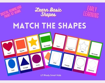 Match the Shapes-Your child will love matching these brightly colored Basic shapes