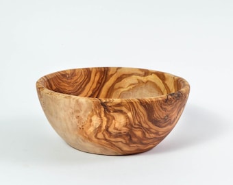 Handmade Olive Wood Bowl: Mediterranean Snack or Salad Bowl