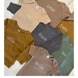 Custom Personalized Hand-Embroidered Long Sleeve Bodysuit image 7