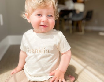 Personalized Hand-embroidered Baby & Toddler Classic T-shirt