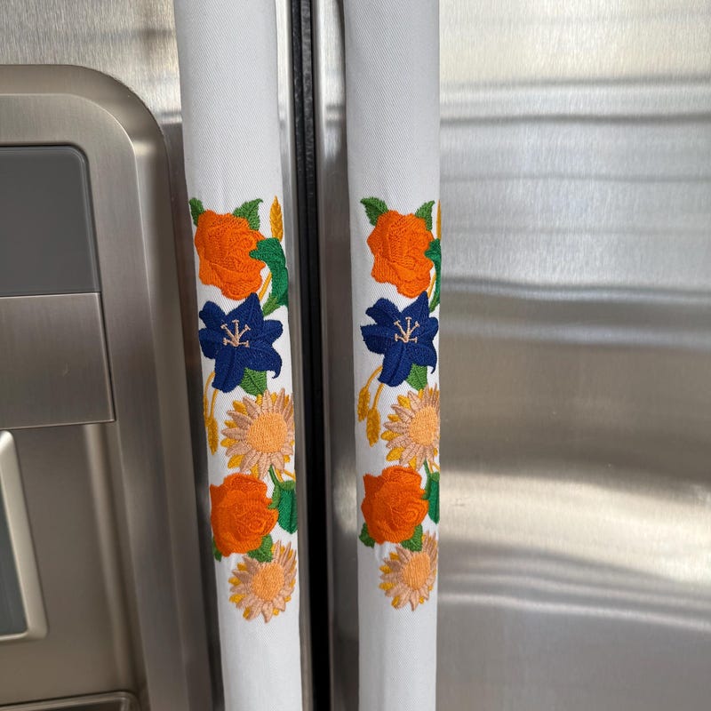 Green - Handmade Cotton Fridge Handle Cover 117