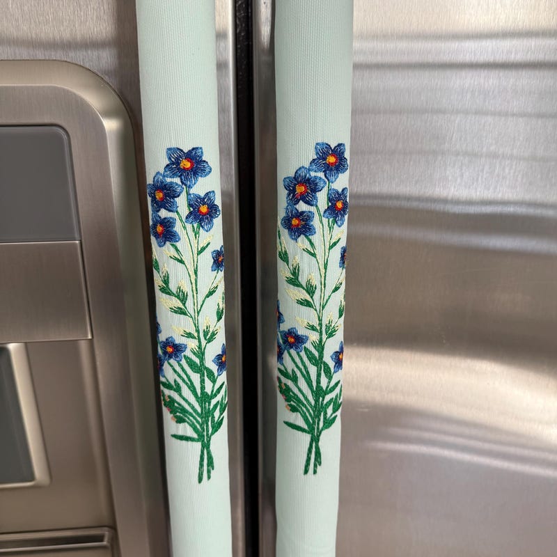 Blue - Handmade Fridge Handle Cover 33