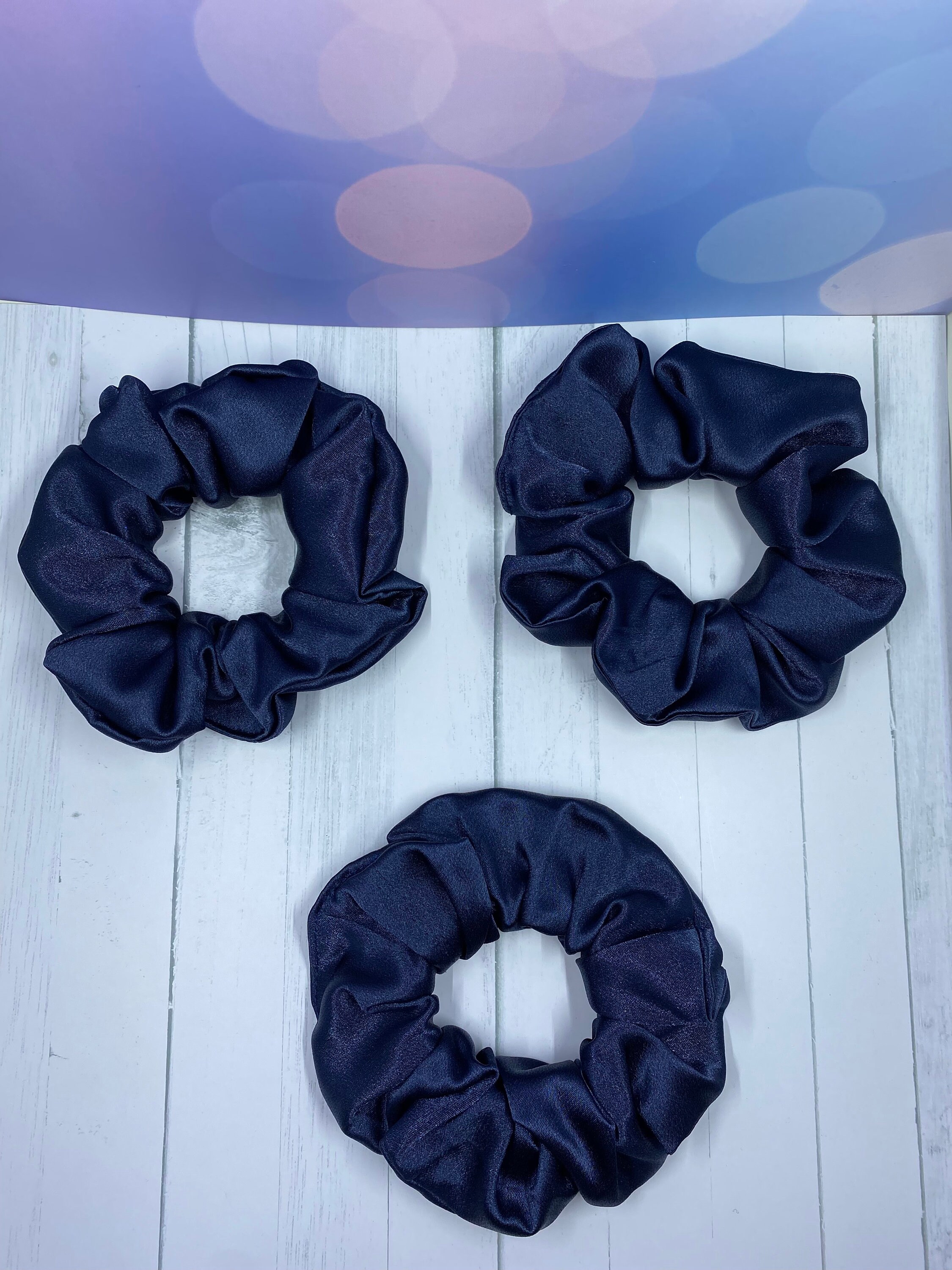 Solid Colored Satin Build Your Own Scrunchies Bundle Set - Etsy