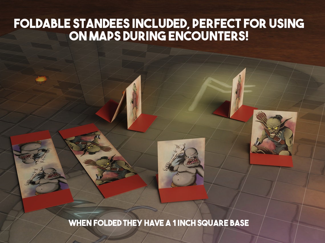 Dnd Monster Cards, Printable Dungeons and Dragons 1/4 Challenge Rating ...