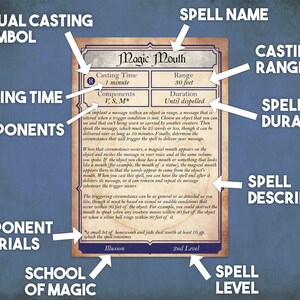 Bard Dnd Spell Cards, Dungeons and Dragons Printable Spell Cards ...