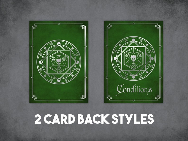 Dnd 5e Condition Cards Printable Condition Cards Instant - Etsy Canada