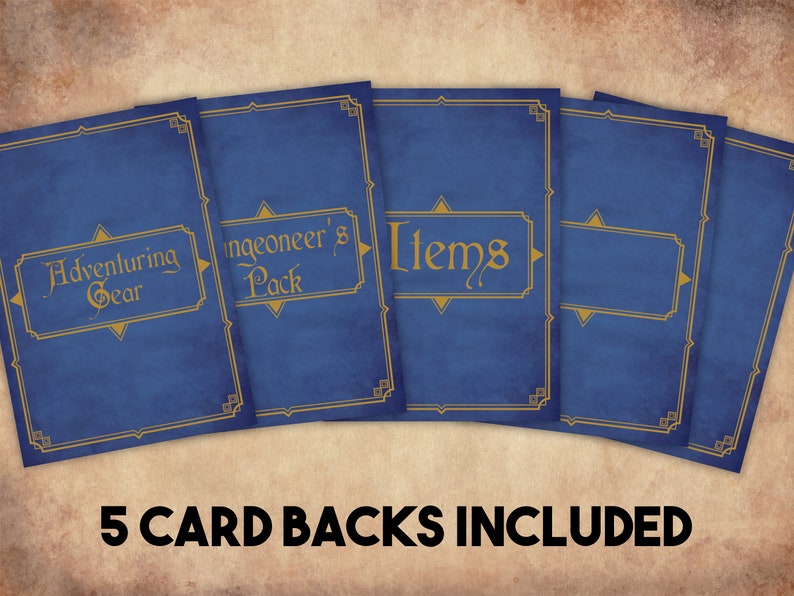 Dnd Item Cards Dungeons and Dragons Printable - Etsy