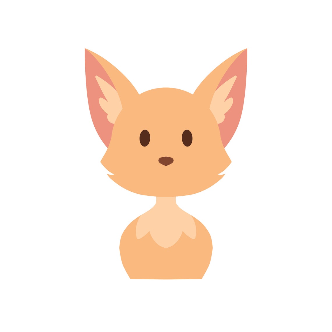FENNEC FOX Live2d Vtuber Simple Halfbody Model Fully Rigged Etsy