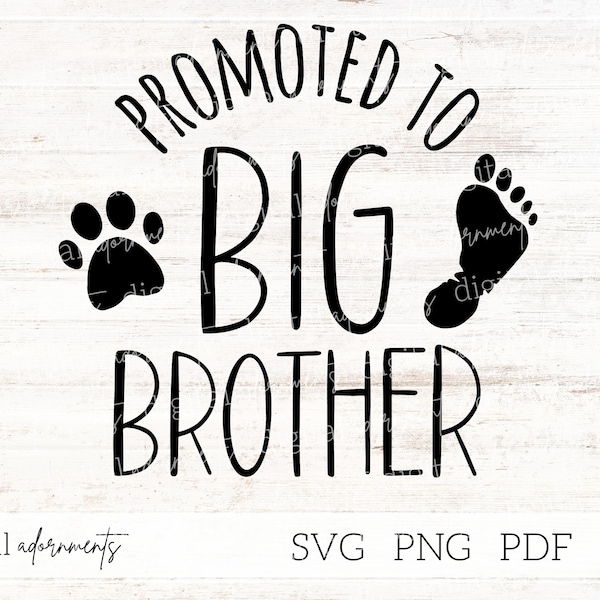 Big Brother SVG | Promoted to Big Brother | Pregnancy Announcement | big brother dog | big brother dog bandana | big brother pet svg png