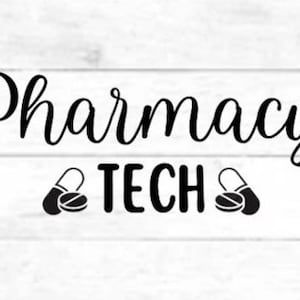 Pharmacy Technician: digital cut file design, PNG for Cricut, SVG eps dxf file for mug, t-shirt