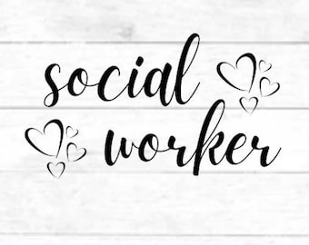 Sozialarbeiter SVG: Herz Design, Cricut Schnitt Datei (Digitaler Download)