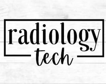Radiology Tech: projekt cyfrowego pliku do cięcia, PNG dla Cricut, plik SVG eps dxf dla kubka, koszulki, sylwetki