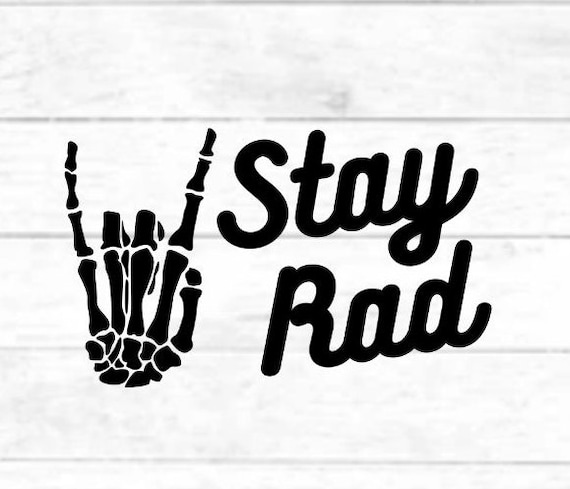 Xray Tech/Stay Rad: digital cut file design, PNG for Cricut, SVG eps dxf file for mug, t-shirt, silhouette
