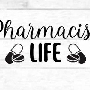 Pharmacist Life/Pharmacy: digital cut file design, PNG for Cricut, SVG eps dxf file for mug, t-shirt