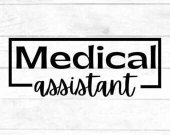 Medizinische Assistentin: digitale Schnittdatei Design, PNG für Cricut, SVG eps dxf Datei für Tasse, T-Shirt, Silhouette