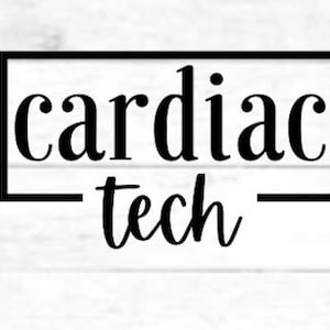 Cardiac Tech/EKG Tech/Telemetry Tech: digitales Plotterdatei-Design, PNG für Cricut, SVG eps dxf Datei für Tasse, T-Shirt