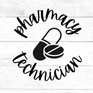Pharmacy Technician: digital cut file design, PNG for Cricut, SVG eps dxf file for mug, t-shirt