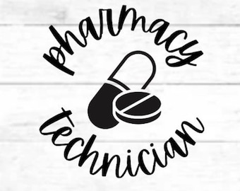 File SVG per Tecnico di Farmacia: Design per Pillole, T-shirt, Tazza (Download Digitale)