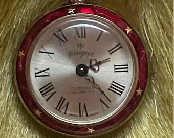 Blue enamel and gold pocket watch or Red enamel and gold pocket watch