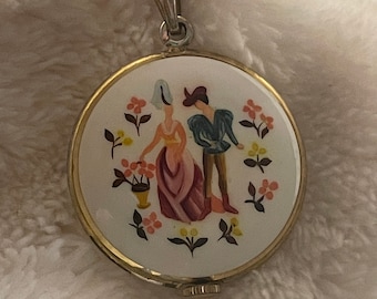 Vintage Folk Art Pendant Watch