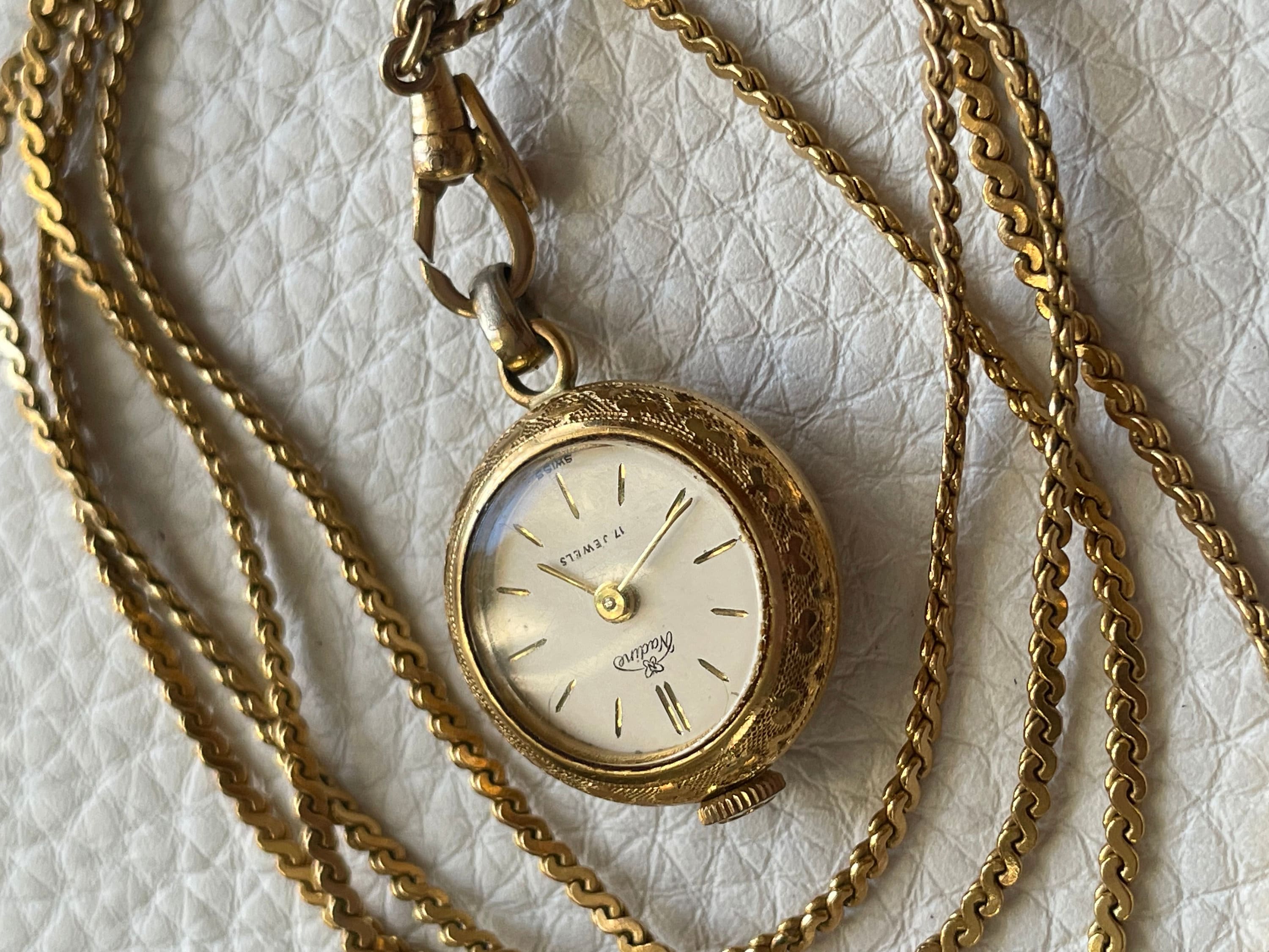 Rare Nadine Pendant Watch With Floral Back - Etsy