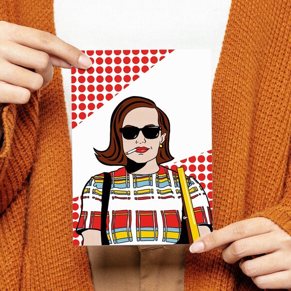 Mad Men Greeting Card / Peggy Olson / Mad Men / Art Print / Pop Art