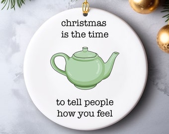 The Office Christmas Ornament Gift for The Office fans Dwight Schrute Jim and Pam Teapot