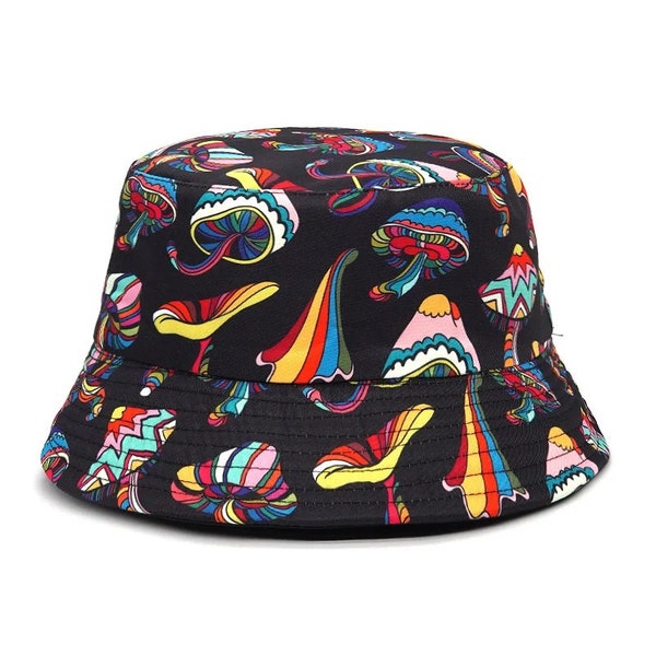 Colourful Hippie Psychedelic Hip Hop/Fisherman/Bucket Hat for Party, Festival, Rave, Halloween, Christmas - Unisex Gift