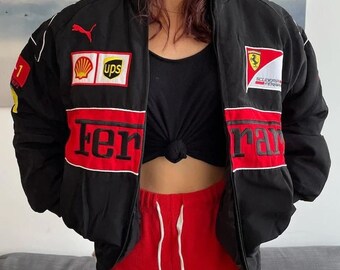 Streetwear Formula 1 Racing Team Vintage F1 Winter Jacket - Unisex Gift idea - Fully Embroidered - Y2K