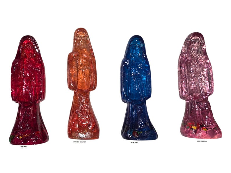 Santa Muerte 2.5-inch Translucent Holy Death Statue Estatuita Figure ...