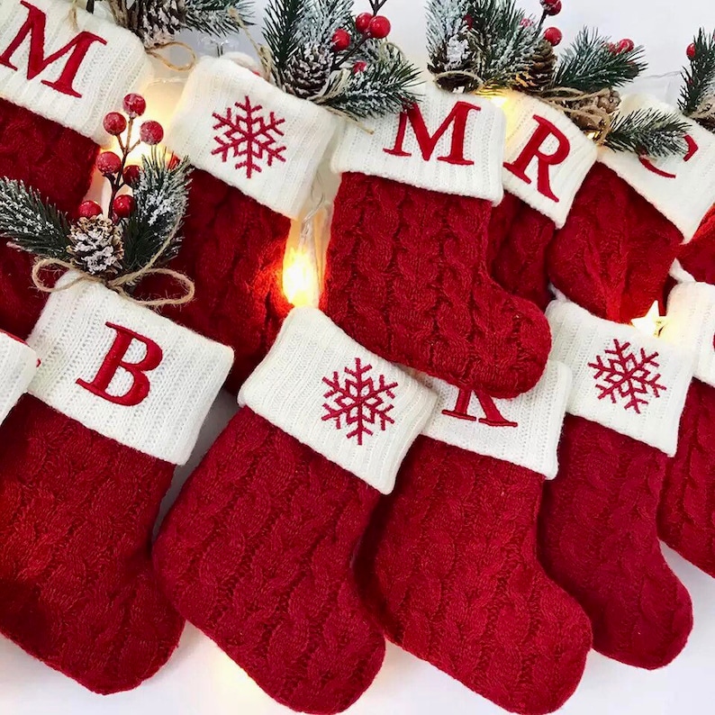 Personalized Embroidered Christmas Stockings Christmas Gift Monogram
