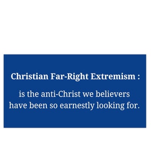 Rechtsextremer Christlicher Extremismus ist der Anti-Christ-Autoaufkleber | Antichristlicher Nationalismus | Innen/Außen | Mengenrabatt verfügbar