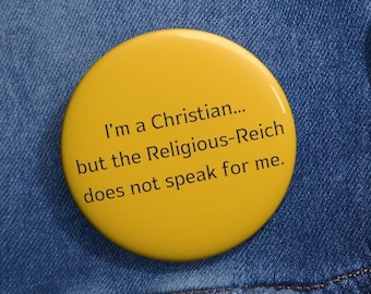 El Reich religioso no habla por mí / Pin antinacionalismo cristiano