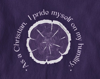 Humildad Humor Tee: Camiseta cristiana sarcástica