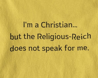Camiseta "El Reich Religioso No Habla Por Mí" / Camiseta "El Nacionalismo Cristiano Anticristiano"